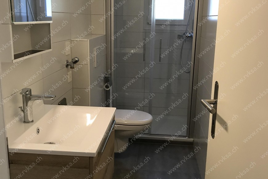 Appartement de 3 pièces, 55.41 m2, à Neuchâtel Appartement de 3 pièces, 55.41 m2, à Neuchâtel - Salle de bain