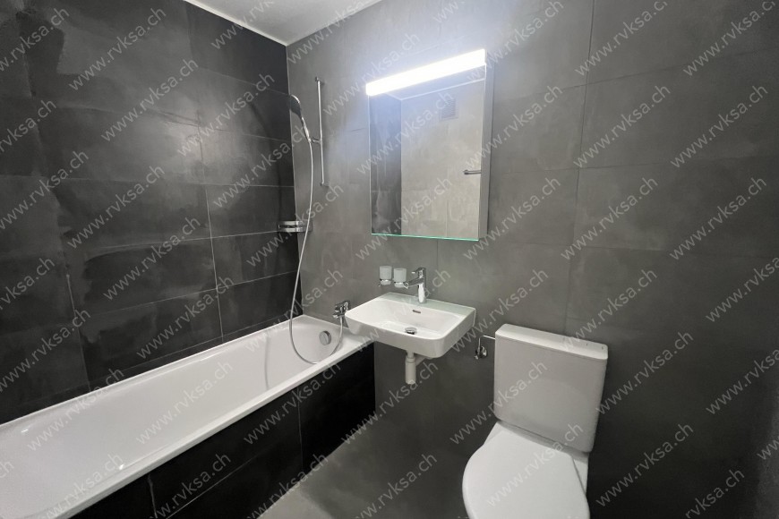 Appartement de 2 pièces, 45 m2, à Hauterive - Salle de bain 