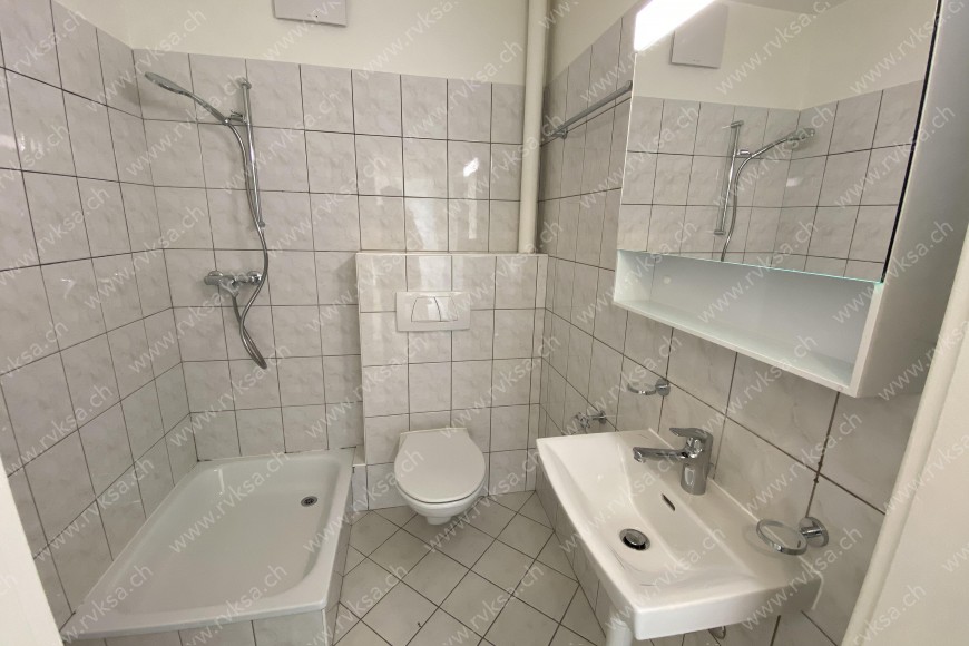 Appartement de 1 pièce, 32 m2, à Auvernier Appartement de 1 pièce, 32 m2, à Auvernier - Salle de bain