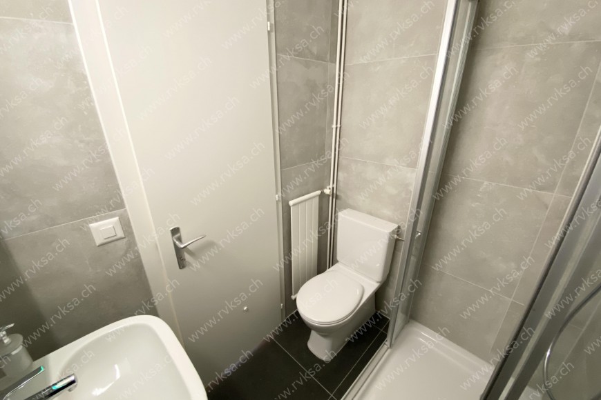 Appartement de 2 pièces, 43 m2, à Bôle - Salle de bain 