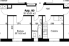 Appartement de 3 pièces, 61 m2, à Les Geneveys-sur-Coffrane - Plan objet locatif 